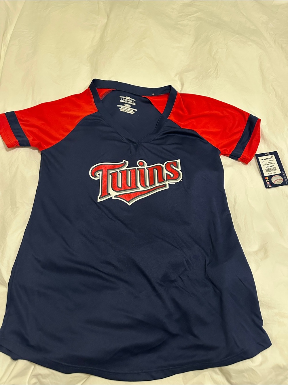 Genuine Merchandise Twins Navy and Red Kids Jersey